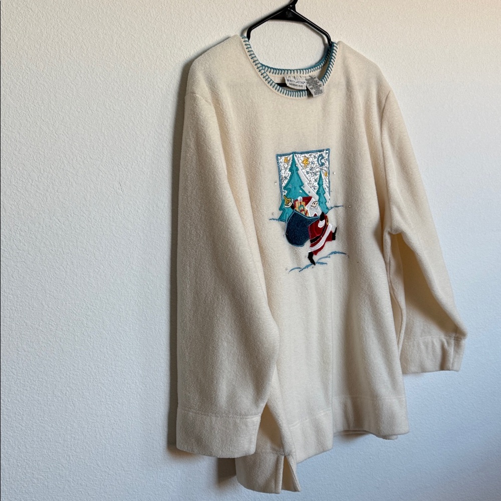 White Stag Cream Sweater with Winter Scene - Picture 7 of 11